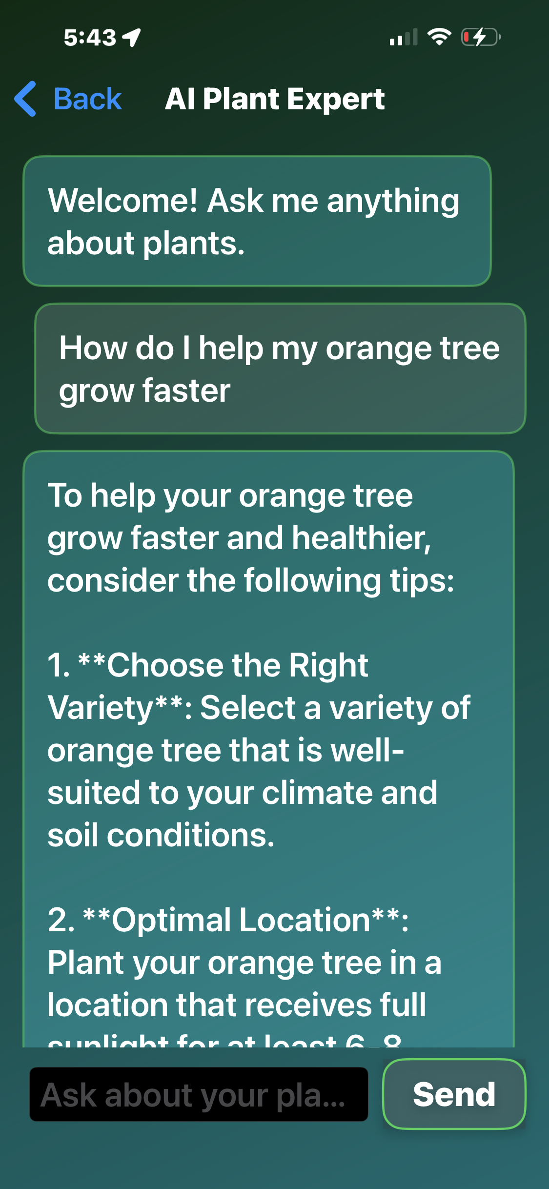PlantIDAI chat with plant expert